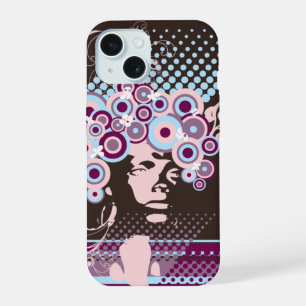 Fleur de cheveux funky florale Mod Cercles Rétro A
