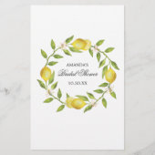 Fleur de citrons Vert Voeux & Conseil Carte (Dos)