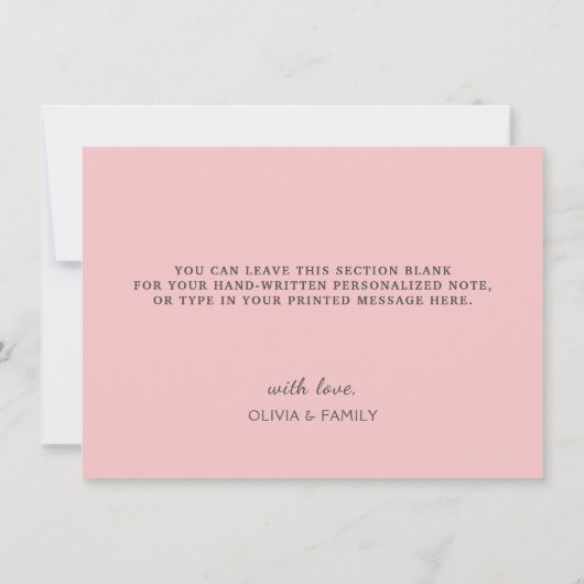 Fleur de citrouille, douche rustique, merci d'anni (Dos)