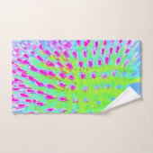 Fleur de cône Abstrait verte et violette de chaux (Serviette à main)