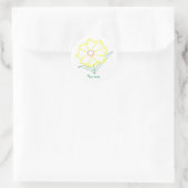 Fleur de Coréopsis Jaune, autocollants avec votre  (Sac)