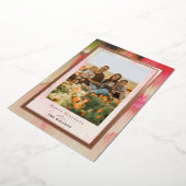 Fleur de couleurs Noël Fête Photo Carte Foil (Rotation)