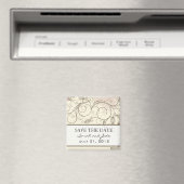 Fleur de crème Économisez La Date Aimant de réfrig (In Situ (Lave-vaisselle))