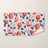 Fleur de Crimson et de Corail (Serviette à main)