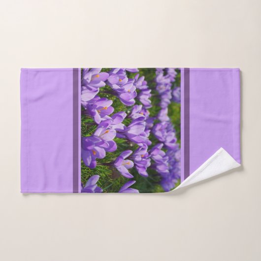Fleur de crocus pourpre (Serviette à main)