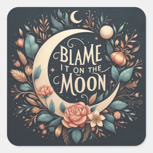 Fleur De Cuisine Le Blâmer Sur Les Stickers Lune (Devant)