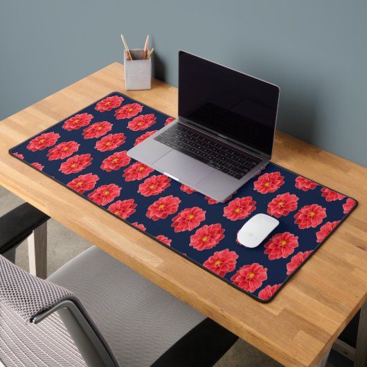 Fleur de dahlia rose en bleu (Bureau 2)