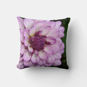 Fleur de dahlia violet fleurs jettent oreiller