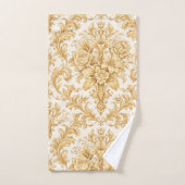 Fleur de Damas dorée (Serviette à main)