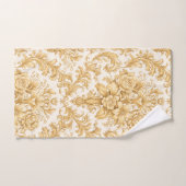 Fleur de Damas dorée (Serviette à main)