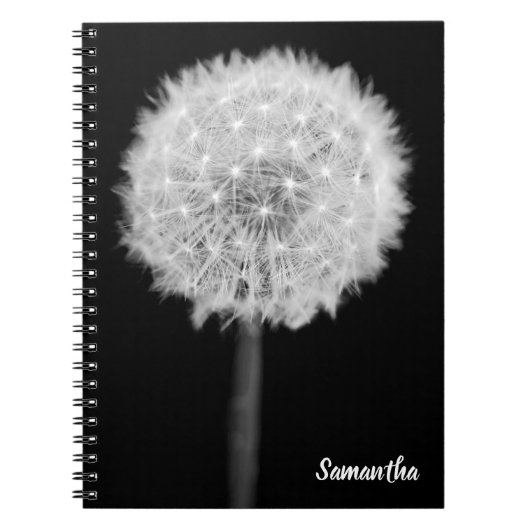 Fleur de Dandelion carnet spiral (Devant)