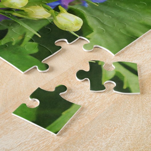 Fleur de Delphinium Larkspur Puzzle moyen (Côté)