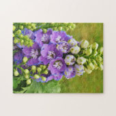 Fleur de Delphinium Larkspur Puzzle moyen (Horizontal)