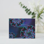 Fleur de dents Design bleu Dental Art carte postal (Debout devant)