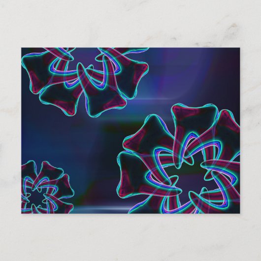 Fleur de dents Design bleu Dental Art carte postal (Devant)