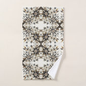 Fleur de diamant rétro milieu du siècle moderne (Serviette à main)
