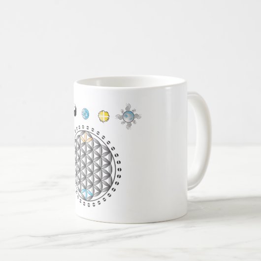 Fleur de divinité de la vie dans la tasse de (Devant droit)