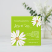 Fleur de Faire-part de mariage pâle vert citron bl (Debout devant)