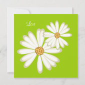 Fleur de Faire-part de mariage pâle vert citron bl (Dos)