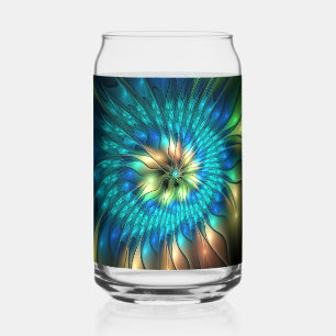 Fleur de fantaisie lumineuse, fractale abstraite c