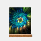 Fleur de fantaisie lumineuse, fractale abstraite c (Recto)