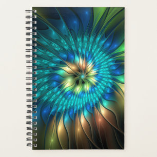 Fleur de fantaisie lumineuse, fractale abstraite c