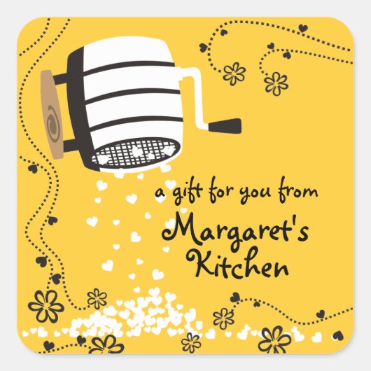 Fleur de farine biscuit pâtisserie étiquette cadea (Devant)