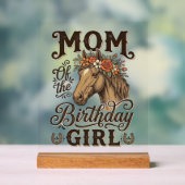 Fleur de fille d'anniversaire de maman Cheval occi (Neutre)