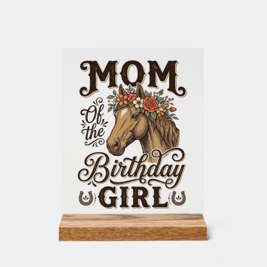 Fleur de fille d'anniversaire de maman Cheval occi (Recto)