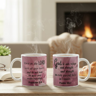 Fleur de Foi : Mug d'Écriture Peine Rose