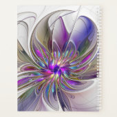 Fleur de fractale abstraite énergique et colorée (Dos)