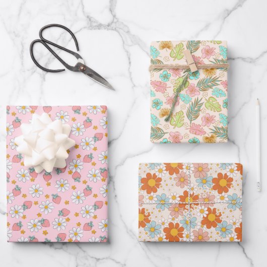 Fleur de fraise d'été Feuilles tropicaux (Recto)