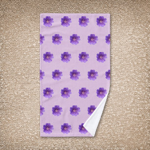 Fleur de géranium violet Motif sans couture sur