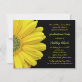 Fleur de Gerbera Jaune - Invitation de graduation (Dos)