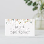 Fleur De Jardin Apportez Une Carte De Boîtier De R<br><div class="desc">Conçu pour répondre à notre invitation à la douche nuptiale la plus populaire, ce petit branché apportez une recette carte de boîtier caractéristiques joliment lettré typographie, aquarelle aquarelle des fleurs de jardin dans les tons bleu poussiéreux, rose, or, blanc et terreux moutarde brûlé orange. Partie d'une suite coordonnée. Voir la...</div>