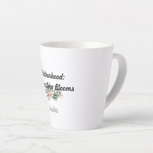 Fleur de la fête mère Gratitude Latte Mug (Angle droit)