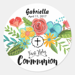 Fleur de la première sainte communion Sticker ro