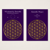 Fleur de la vie / Blume des Lebens - or brillant (Devant & derrière)