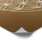 Fleur de la vie Bronze blanc Poster (Coin)