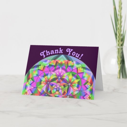 Fleur de la vie~Cartes de Merci (Devant)