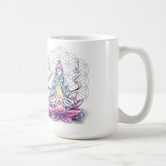 Fleur de la vie, chakra, tasse de classique de (Droite)