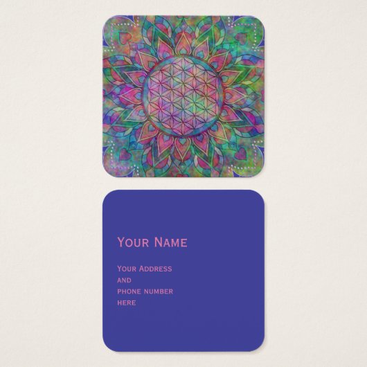 Fleur de la vie - Indien Mandala 7c (Devant & derrière)