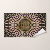 Fleur de la vie - Pastels douces et or (Serviette à main)