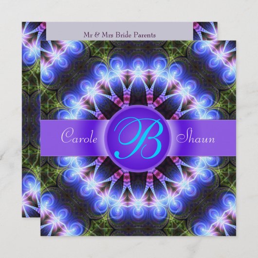 Fleur de l'amour Faire-part de mariage d'art fract (Devant / Derrière)