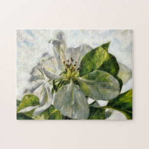 Fleur de l'Arbre Blanc Art Puzzle