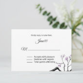 Fleur de lavande Branche Mariage RSVP (Debout devant)