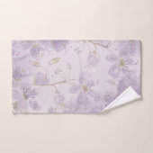 Fleur de Lavande Douce Aquarelle Violette (Serviette à main)