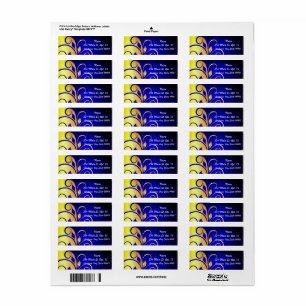 Fleur de Lei Aangepaste Adresetiketten Etiket