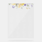 Fleur de lilas, fleur jaune, plan de table de mari (Recto)