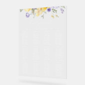 Fleur de lilas, fleur jaune, plan de table de mari (Angle)